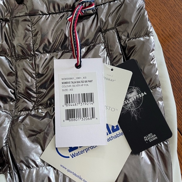 New Perfect Moment Metallic Talia Pant XS silver cream winter snow ski - Picture 8 of 8